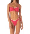 Maaji Cherry Crush Karl Reversible Lace Trim Underwire Bikini Top In Pink