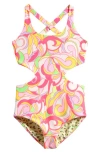 Maaji Kids' Bellini One-piece Swimsuit In Pink