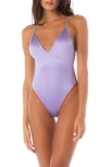 Maaji Lavander Wisteria Mae Reversible One-piece Swimsuit In Purple