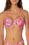 Maaji Lavender Dream Jady Reversible Underwire Bikini Top In Blue