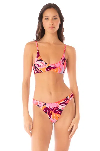 Maaji Liberties Bralette Bikini Top In Coral Reef In Orange