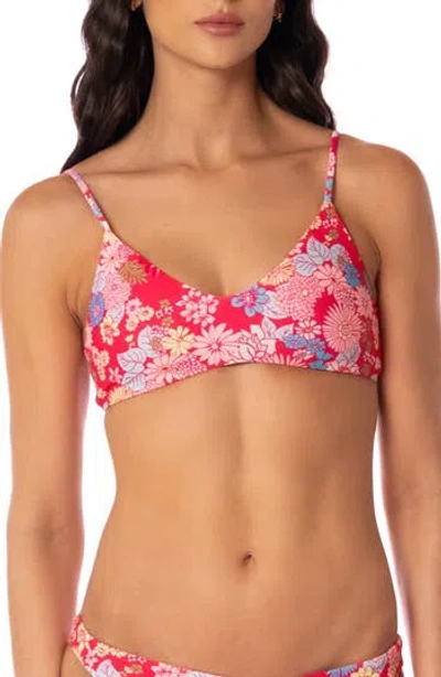 Maaji Liberties Floral Reversible Bikini Top In Multi