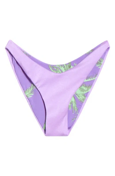 Maaji Lilac Splendour Metallic Reversible Swim Bottoms In Purple