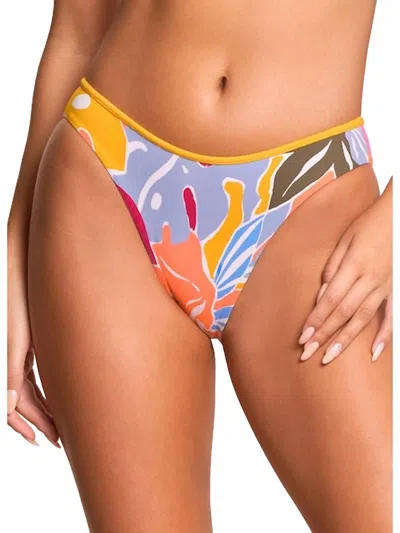 Maaji Lofty High Leg Bikini Bottom In Jungle Rain In Multi