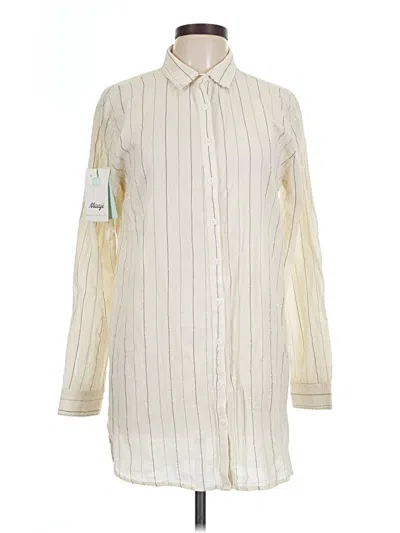 Maaji Long Sleeve Button Down Shirt In Ivory
