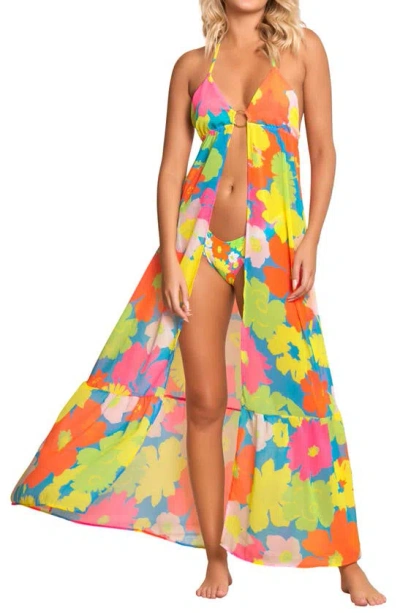 Maaji Lorelai Floral '90s Cover-up Dress In Multi
