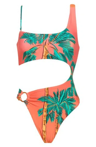 Maaji Lousie Reversible One-piece Swimsuit In Orange