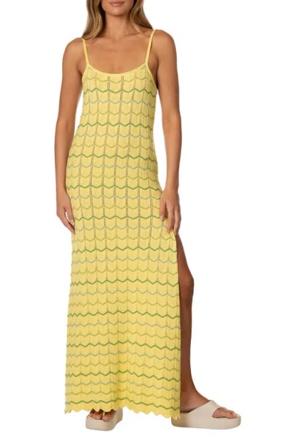 Maaji Lucca Candy Blocks Maxi Cover-up Dress In Yellow