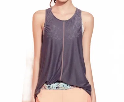 Maaji Lush Delusion Tank Top In Grey In Black