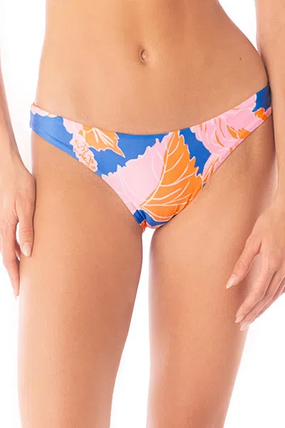 Maaji Magnolia Mirage Flirt Bikini Bottom In Bright Blue