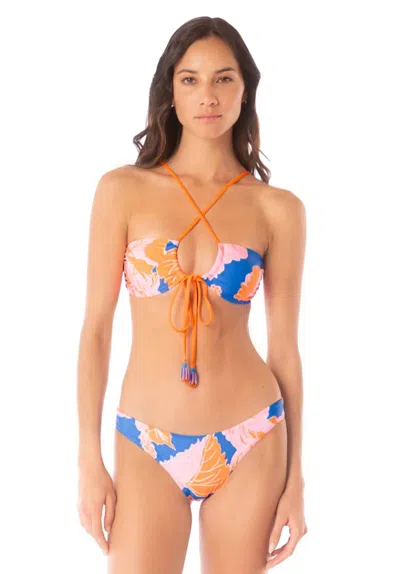 Maaji Magnolia Mirage Vienna Bikini Top In Bright Blue