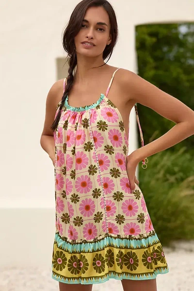 Maaji Magnolia Scoop-neck Ruffle Mini Dress In Pink