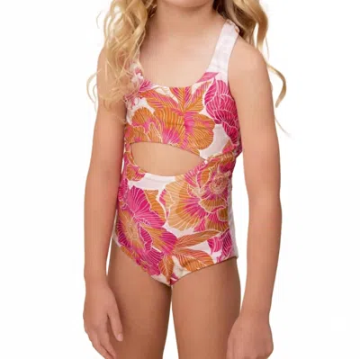 Maaji Kids' Mexican Floral Confetti One Piece In Radian Flowers In Multi