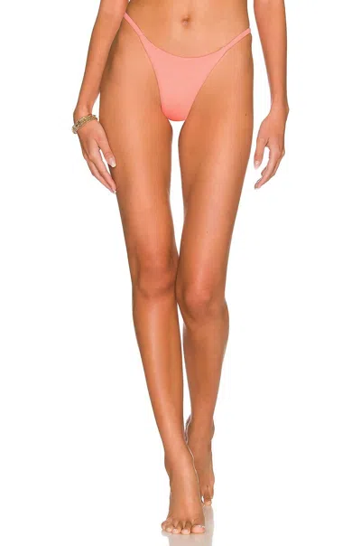 Maaji Micro Mini Reversible Bikini Bottom In Coral Peony In Pink