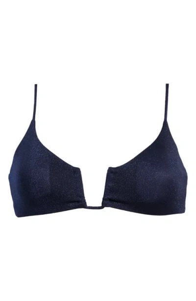 Maaji Midnight Blue Bia Reversible Bikini Top In Dark Blue
