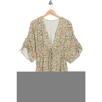 Maaji Mousse Floral Kaftan Cover-up In Green