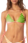 Maaji Nala Reversible Bikini Top In Green