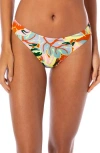 Maaji Neon Leafy Sublimity Reversible Bikini Bottoms In Green