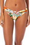 Maaji Neon Leafy Sublimity Reversible Bikini Bottoms In Green