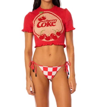 Maaji Nerina Crop Top In Cherry Bomb In Red