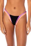 Maaji Noir Trinity Bikini Bottom In Black/lilac/peach