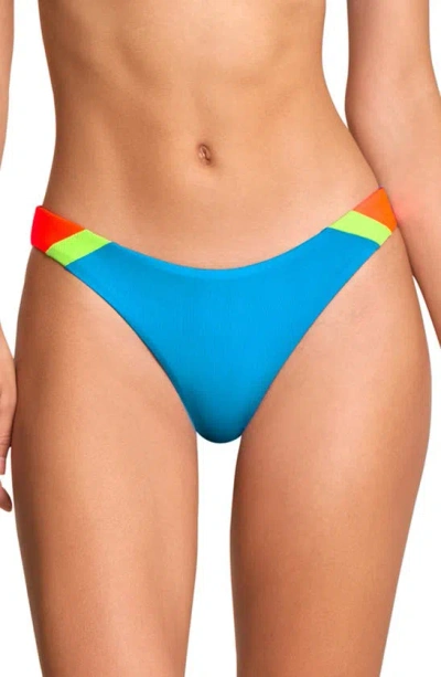 Maaji Ocean Blue Flirt Reversible Mid Bikini Bottoms
