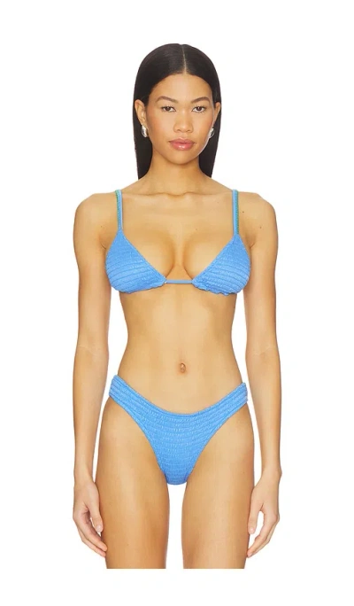 Maaji Ocean Drift Row Bikini Top In Blue