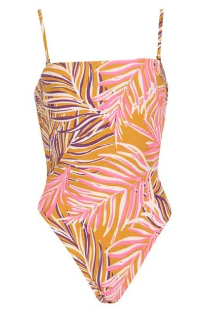 Maaji Ohana Reversible One-piece Swimsuit In Brown