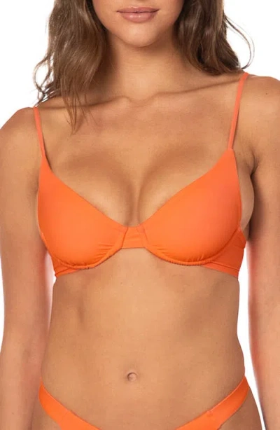 Maaji Orange Dainty Reversible Underwire Bikini Top