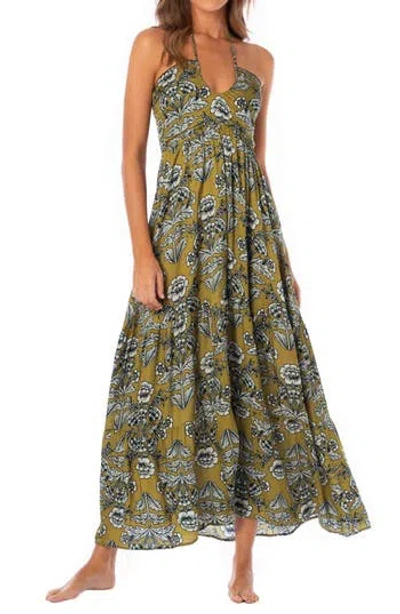 Maaji Ornate Flowering Shelby Cover-up Maxi Dress In Green