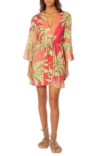 Maaji Palm Garden Joy Cover-up Dress In Red