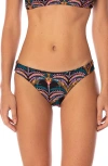 Maaji Palm Groove Sublimity Reversible Bikini Bottoms In Black