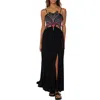 Maaji Palm Grove Owen Embroideredcover-up Maxi Dress In Black
