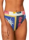 Maaji Paradise Postals Sully Swim Bottom In Blue In Multi