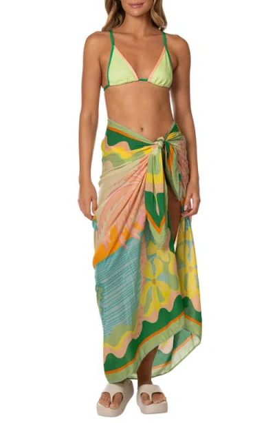 Maaji Pastel Mirage Isla Cover-up Pareo In Green