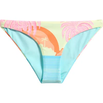 Maaji Pastel Mirage Reversible Bikini Bottom In Multi