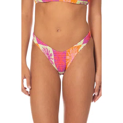 Maaji Patch Play Splendor Reversible Bikini Bottoms In Multi