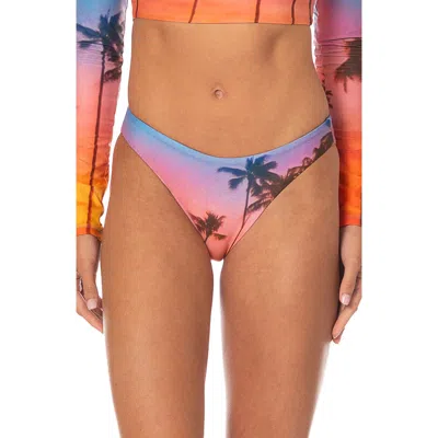 Maaji Peach Drift Sublimity Reversible Bikini Bottoms In Multi