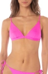 Maaji Poppy Pink Ivy Reversible Bikini Top In Pink