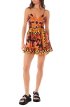 Maaji Racing Palms Amarina Cover-up Sundress In Open Orange