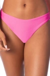 Maaji Radiant Pink Sublimity Reversible Bikini Bottoms In Pink