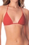 Maaji Red Camelia Balmy Reversible Bikini Top In Red