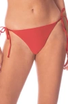 Maaji Red Camelia Noah Sunning Reversible Side Tie Bikini Bottoms In Red