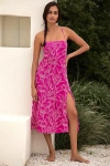 Maaji Remi Linen Blend Sleeveless Midi Dress In Purple