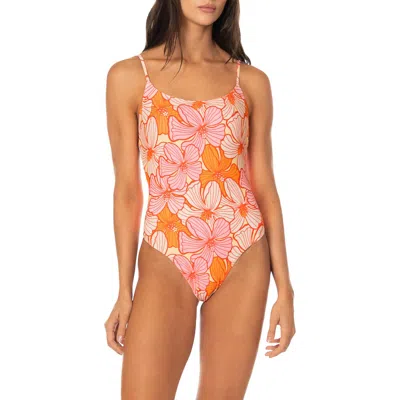 Maaji Retro Bloom Luster Reversible One-piece Swimsuit In Multi