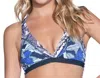 Maaji Reversible Halter Strappy Back Bikini Top In Maa Coconut Valley In Multi