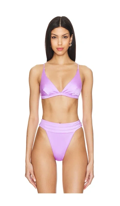 Maaji Reversible Ivy Bikini Top In Purple