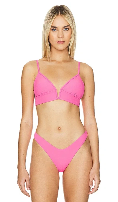 Maaji Reversible Parade Bikini Top In Pink