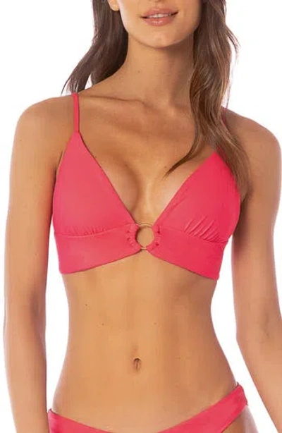 Maaji Reversible Shine Bikini Top In Brown