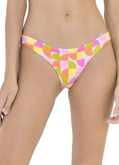 Maaji Reversible Simple Seventies Flirt Bikini Bottom In Multicolor